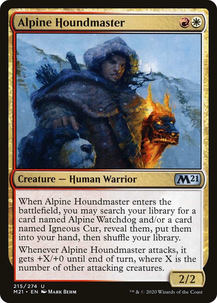 Alpine Houndmaster (215) Foil - Core Set 2021