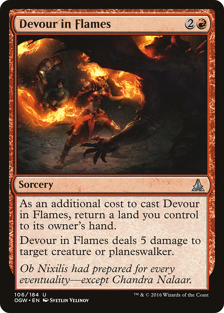Devour in Flames (106) Foil - Oath of the Gatewatch