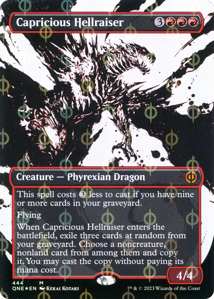 Capricious Hellraiser (Showcase) (444) Foil - Phyrexia: All Will Be One