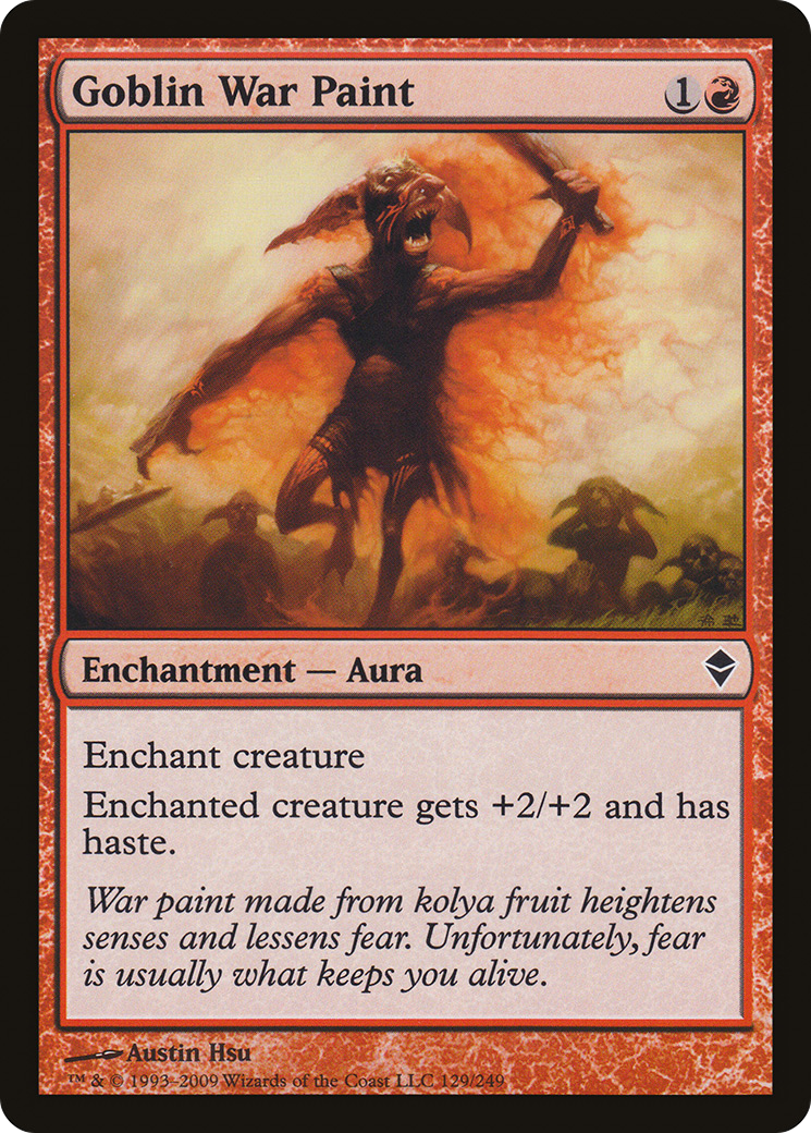Goblin War Paint (129) Foil - Zendikar