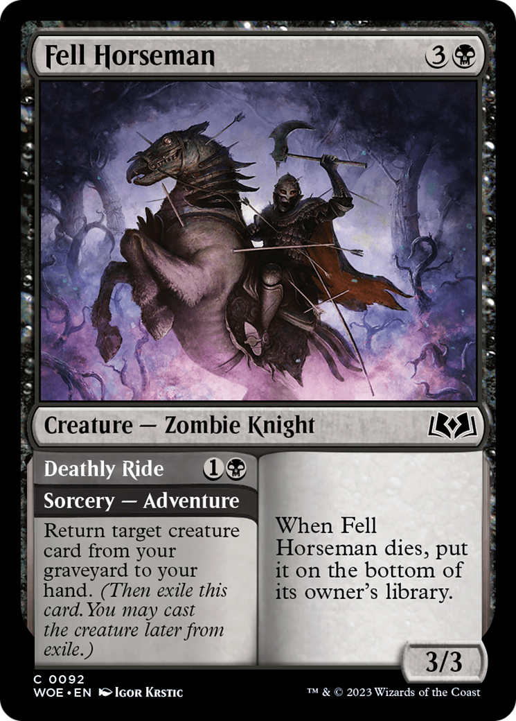 Fell Horseman // Deathly Ride (092) - Wilds of Eldraine