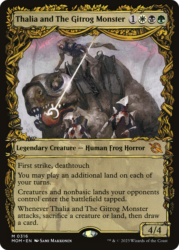 Thalia and The Gitrog Monster (Showcase) (316) Foil - March of the Machine