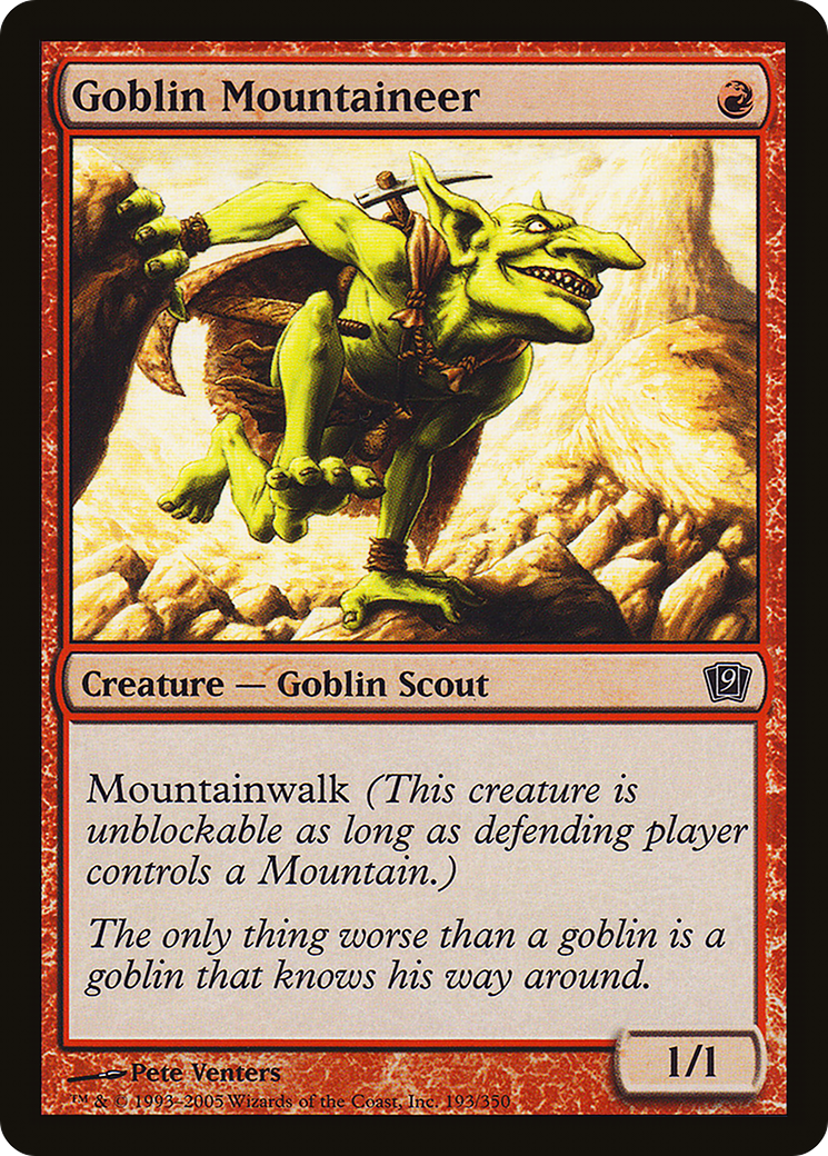 Goblin Mountaineer (193) Foil - Ninth Edition