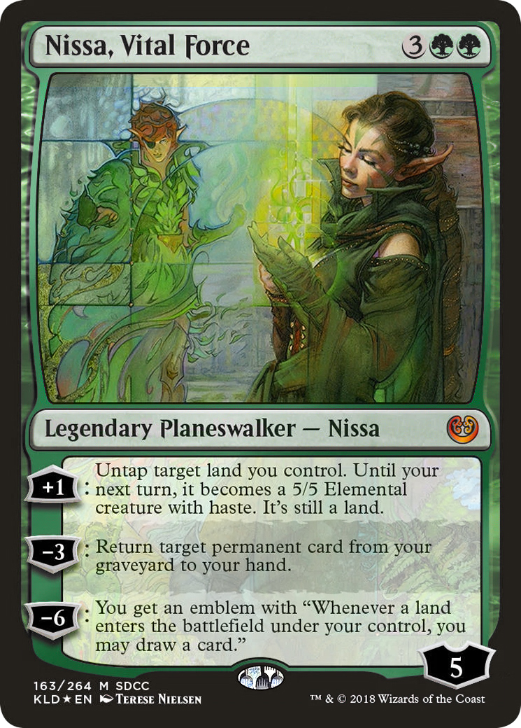 Nissa, Vital Force (SDCC 2018 Exclusive) (163) Foil - San Diego Comic-Con 2018