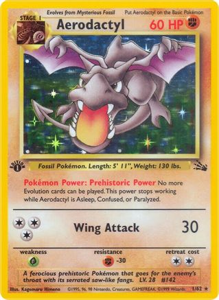 Aerodactyl (1) (1st Edition) Holofoil - Fossil