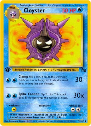 Cloyster (32) (1st Edition) - Fossil