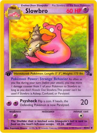 Slowbro (43) (1st Edition) - Fossil
