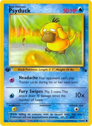 Psyduck (53) (1st Edition) - Fossil