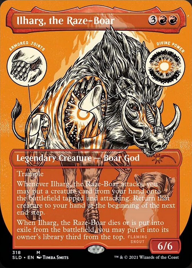 Ilharg, the Raze-Boar (Foil Etched) (318) Foil - Secret Lair Drop Series