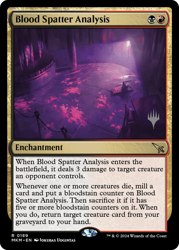 Blood Spatter Analysis (189) Foil - Murders at Karlov Manor Promos