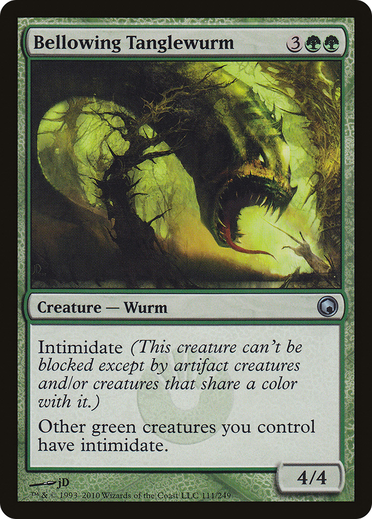Bellowing Tanglewurm (111) Foil - Scars of Mirrodin