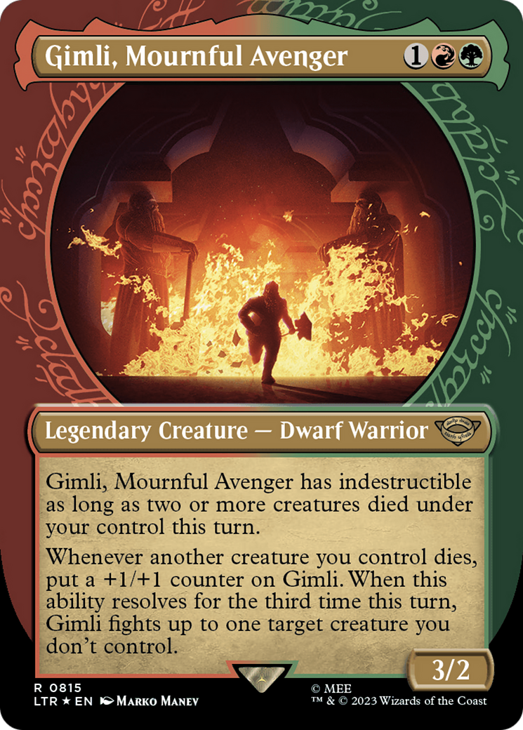 Gimli, Mournful Avenger (Showcase) (815) Foil - The Lord of the Rings: Tales of Middle-earth