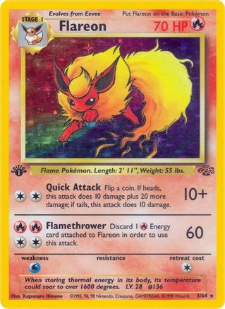 Flareon (3) (Unlimited) Holofoil - Jungle