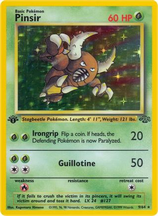 Pinsir (9) (1st Edition) Holofoil - Jungle
