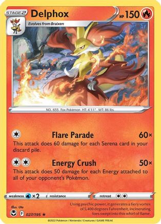 Delphox (27) Reverse Holofoil - Silver Tempest