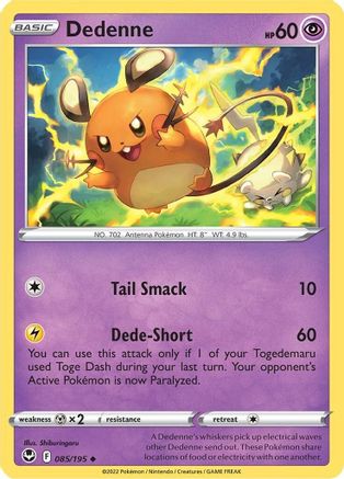 Dedenne (85) Reverse Holofoil - Silver Tempest