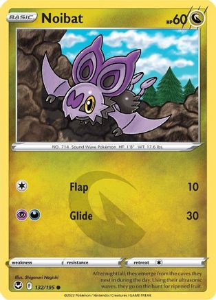 Noibat (132) Reverse Holofoil - Silver Tempest