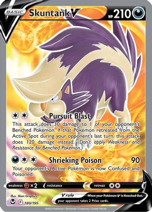 Skuntank V (Full Art) (180) Holofoil - Silver Tempest