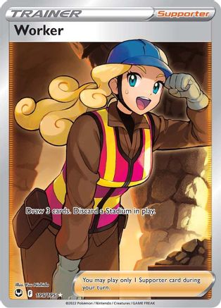 Worker (Full Art) (195) Holofoil - Silver Tempest