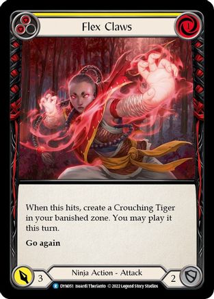 Flex Claws (Yellow) (DYN051) Rainbow Foil - Dynasty