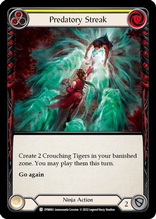 Predatory Streak (Yellow) (DYN063) Rainbow Foil - Dynasty
