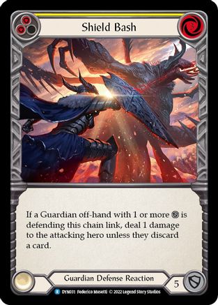 Shield Bash (Yellow) (DYN031) Rainbow Foil - Dynasty