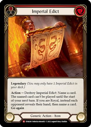 Imperial Edict (DYN240) Cold Foil - Dynasty