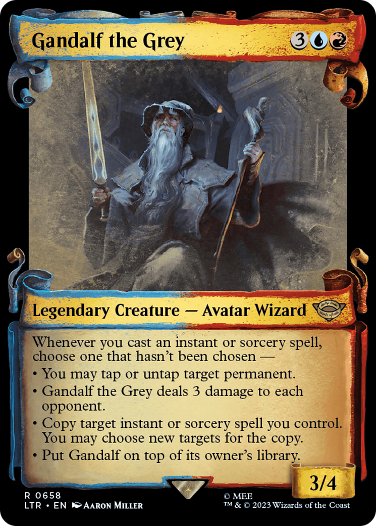 Gandalf the Grey (Showcase) (658) Foil - The Lord of the Rings: Tales of Middle-earth