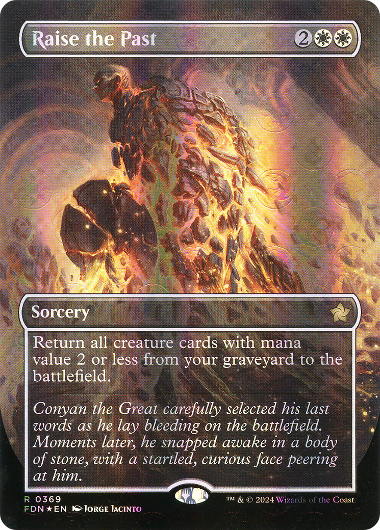 Raise the Past (Borderless) (Mana Foil) (369) Foil - Foundations
