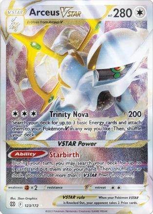 Arceus VSTAR - 123/172 (Metal Card) (123) Holofoil - Miscellaneous Cards & Products