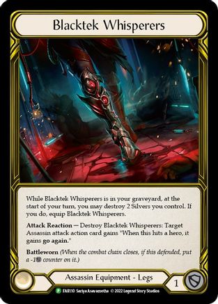 Blacktek Whisperers (Golden) (FAB110) Cold Foil - FaB Promos