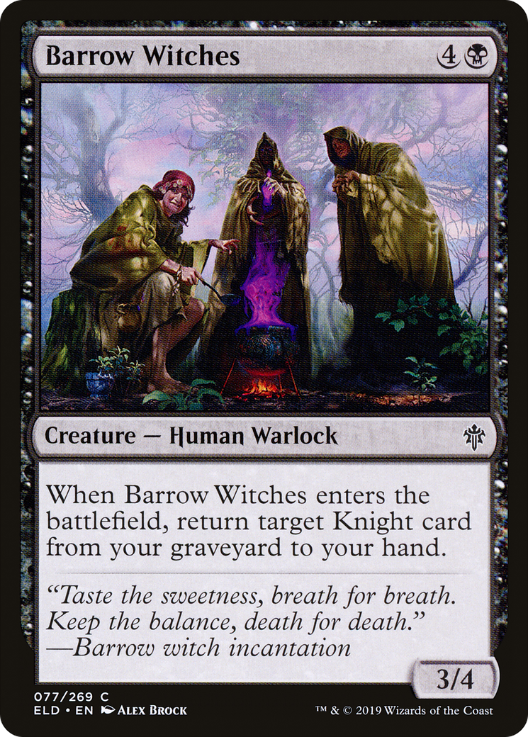 Barrow Witches (077) Foil - Throne of Eldraine