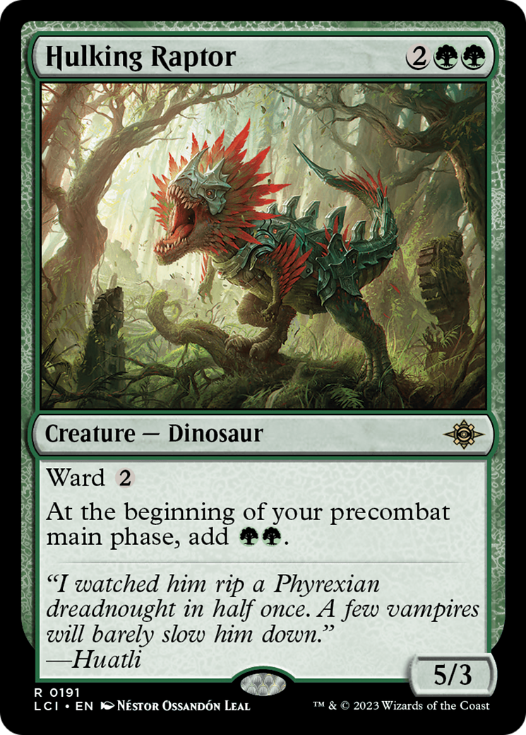 Hulking Raptor (191) Foil - The Lost Caverns of Ixalan