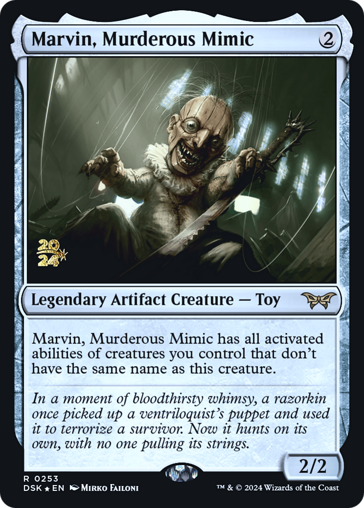 Marvin, Murderous Mimic (253) Foil - Duskmourn: House of Horror Promos