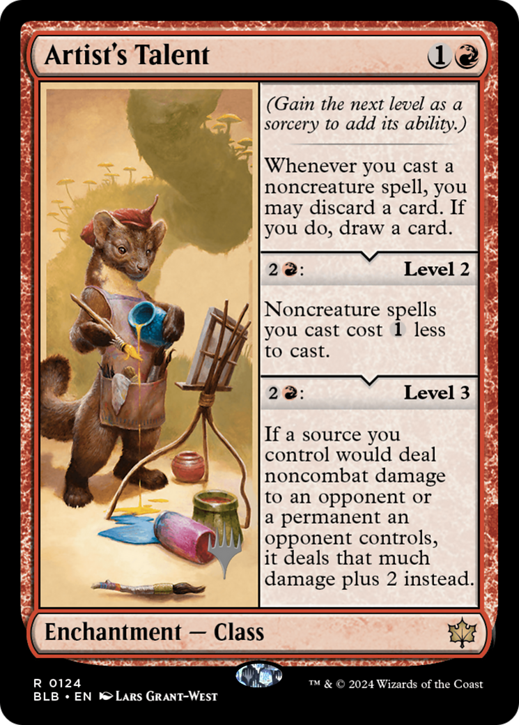 Artist's Talent (124) Foil - Bloomburrow Promos