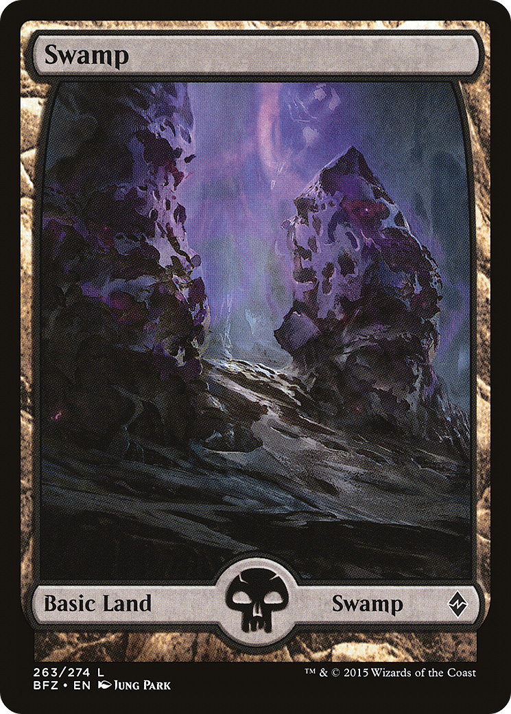 Swamp – Full Art (263) Foil - Battle for Zendikar