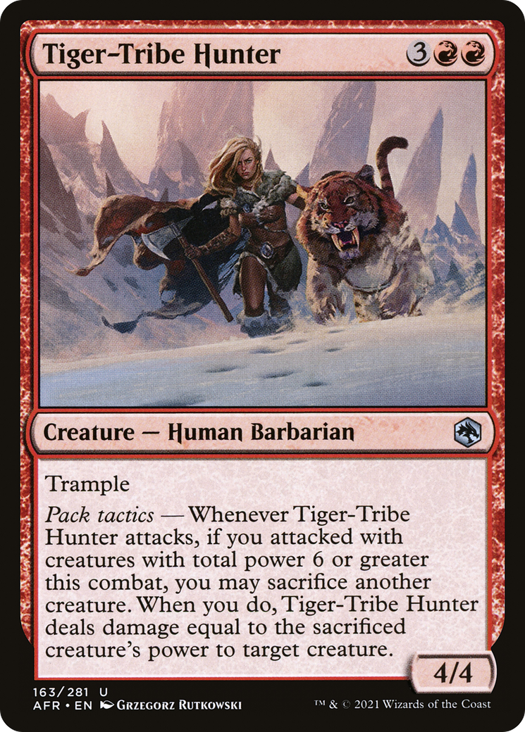 Tiger-Tribe Hunter (163) Foil - Adventures in the Forgotten Realms
