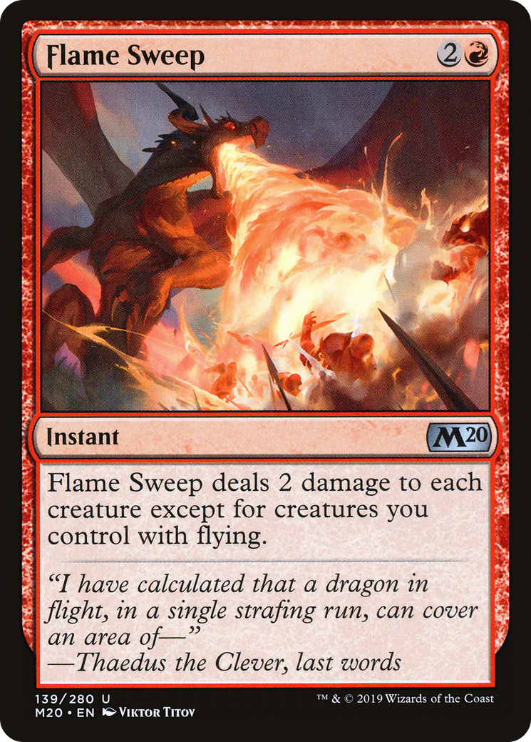 Flame Sweep (139) Foil - Core Set 2020