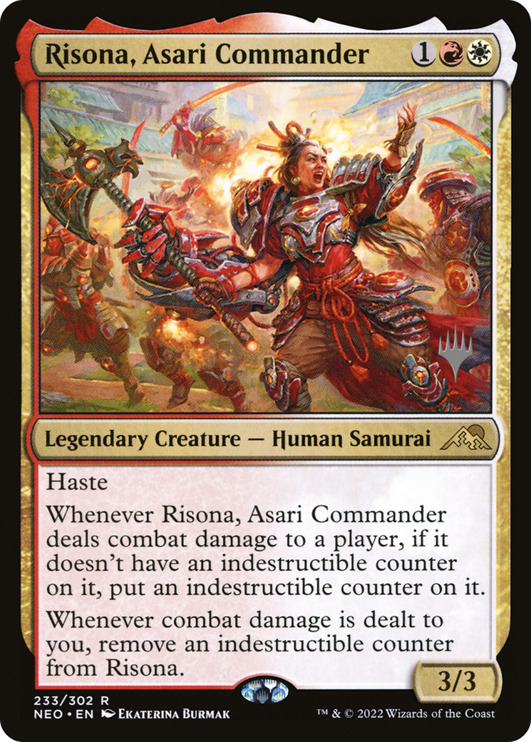 Risona, Asari Commander (233) - Kamigawa: Neon Dynasty Promos
