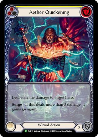 Aether Quickening (Yellow) (FAB113) Rainbow Foil - FaB Promos