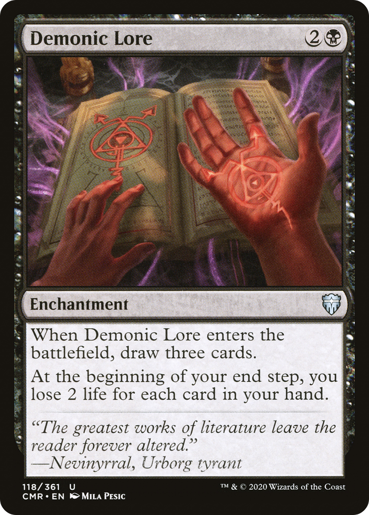 Demonic Lore (118) Foil - Commander Legends