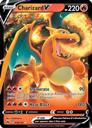 Charizard V (18) Holofoil - Crown Zenith
