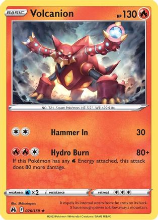 Volcanion (26) Reverse Holofoil - Crown Zenith