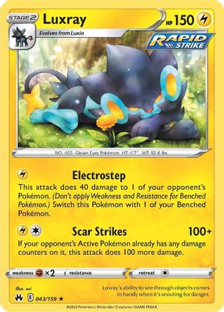 Luxray (43) Reverse Holofoil - Crown Zenith
