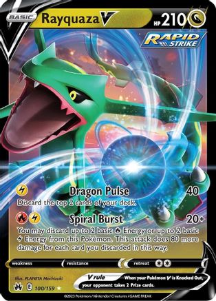 Rayquaza V (100) Holofoil - Crown Zenith