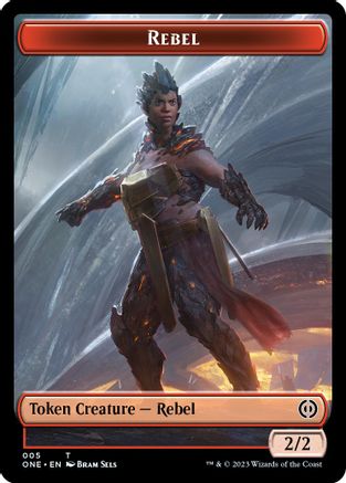 Rebel // Goblin Double-sided Token - Commander: Phyrexia: All Will Be One