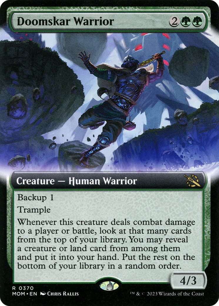 Doomskar Warrior (Extended Art) (370) Foil - March of the Machine
