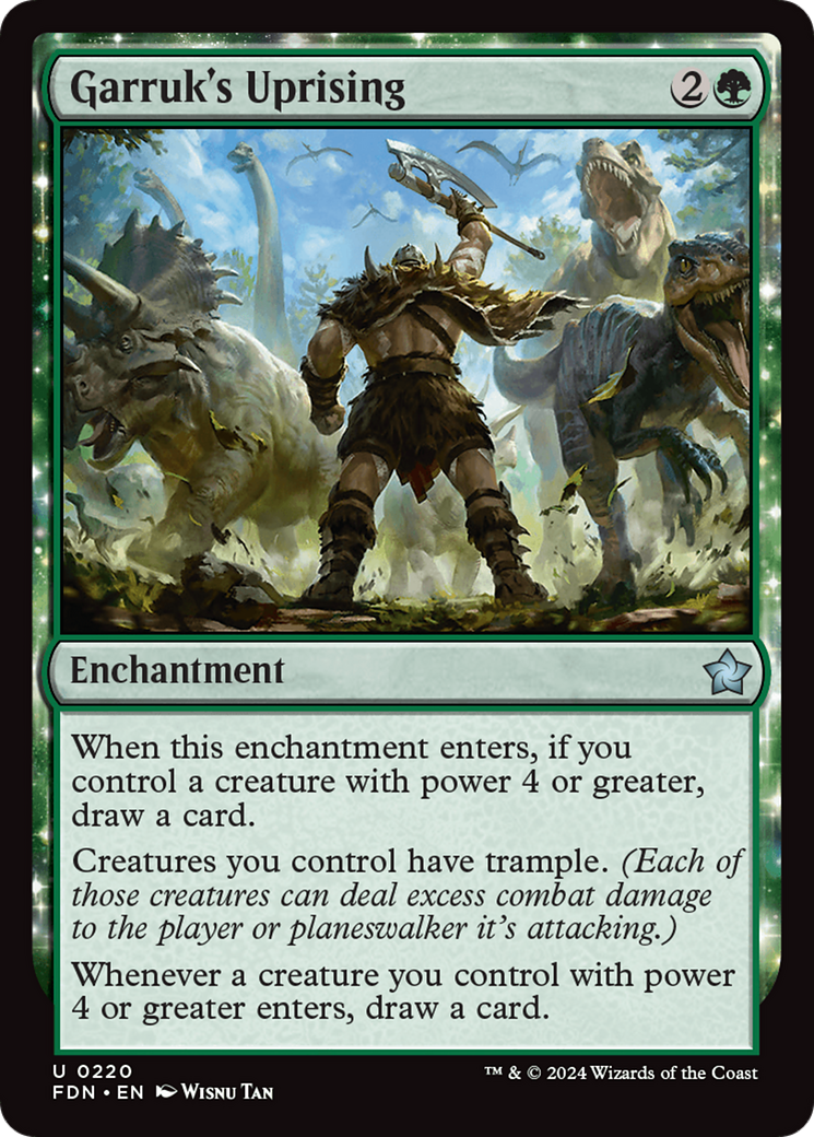 Garruk's Uprising (220) Foil - Foundations