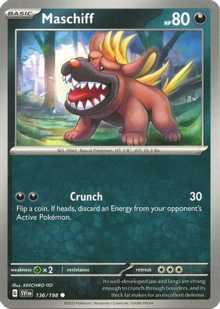 Maschiff (136) Reverse Holofoil - Scarlet & Violet