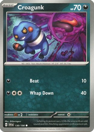 Croagunk (130) Reverse Holofoil - Scarlet & Violet
